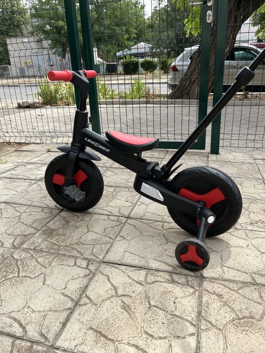 Велосипед детский трехколесный 3в1 красный с черным TB2401 RED