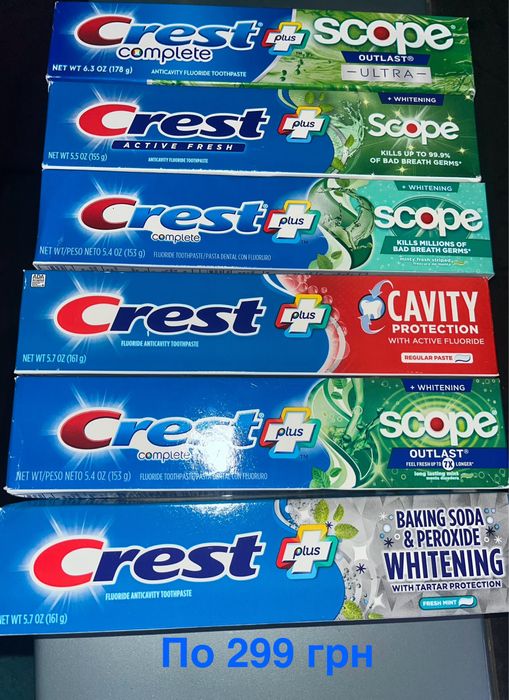 Зубная паста Crest оригинал