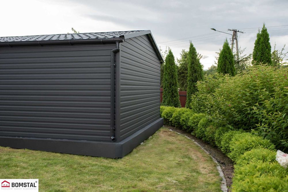 Garaż dwuspadowy 5x6 wersja premium. Kolor antracyt. Producent