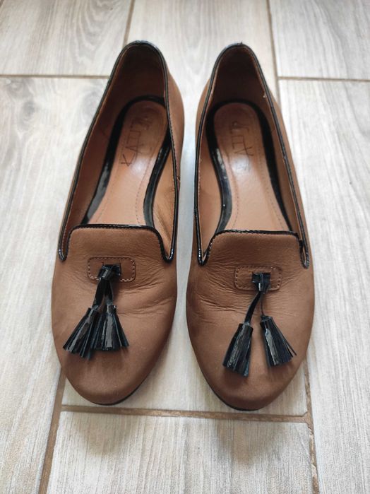 Кожаные (нубук) балетки