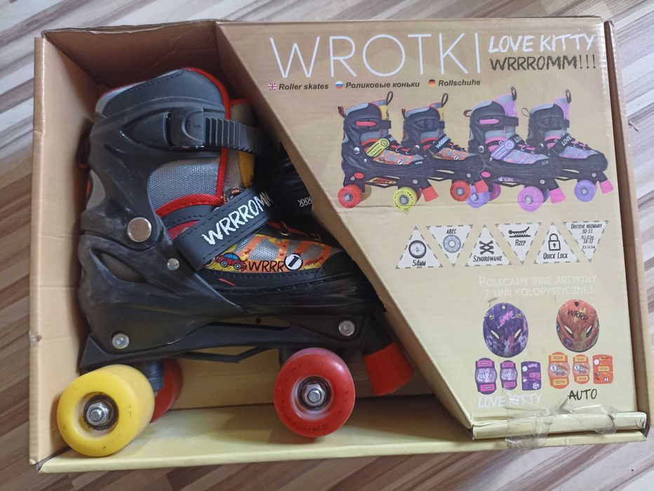 wrotki dziecięce z regulacją rozmiaru 34-37