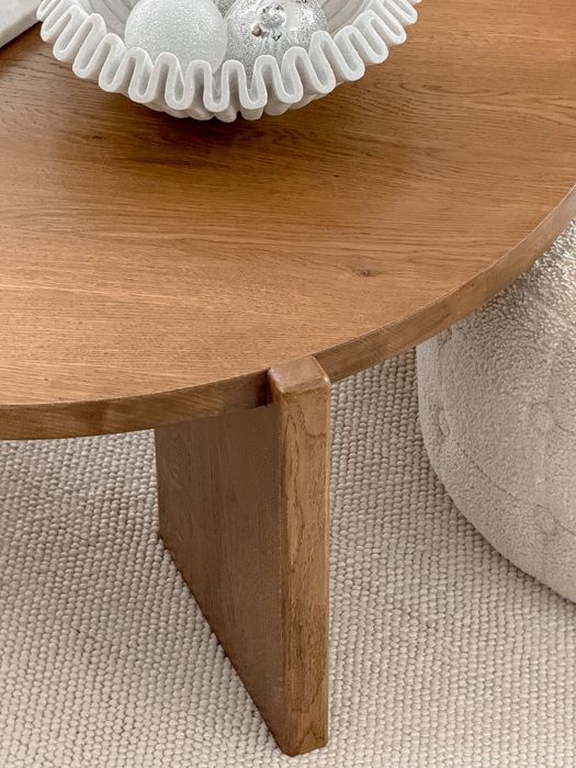 Nowy !Duży stolik dębowy fi 100cm x 40cm wys