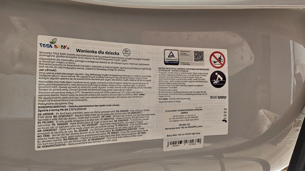 Wanienka ze stelażem duża