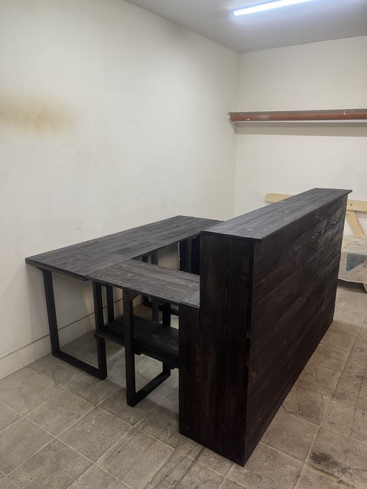 Барная стойка / ресепшн /стол из дерева в стиле лофт