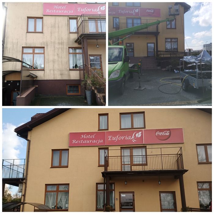 Mycie i malowanie dachów , elewacji, kostki brukowej