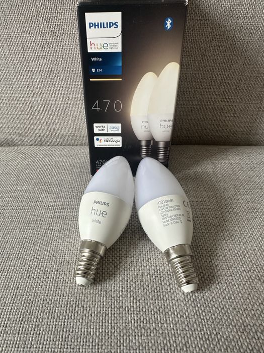 Philips hue 470 White - dwie żarówki e14