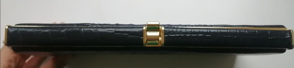 Клатч винтажный под крокодила сумка вінтажна синяя