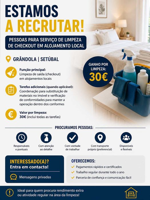 Limpeza Alojamento Local (Grândola / Setúbal)