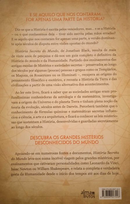 História Secreta do Mundo, livros baratos