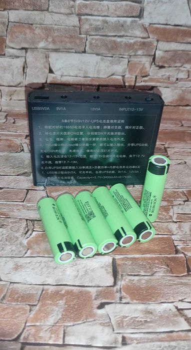 ДБЖ UPS для роутера / Безперебійник 5V/9V/12V / 6 акумуляторів 18650