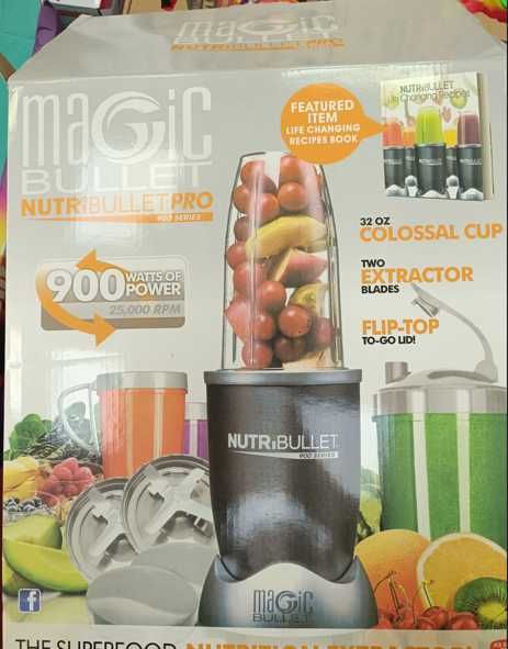 блендер 900 Вт NutriBullet для смузи мощный измельчитель персональный
