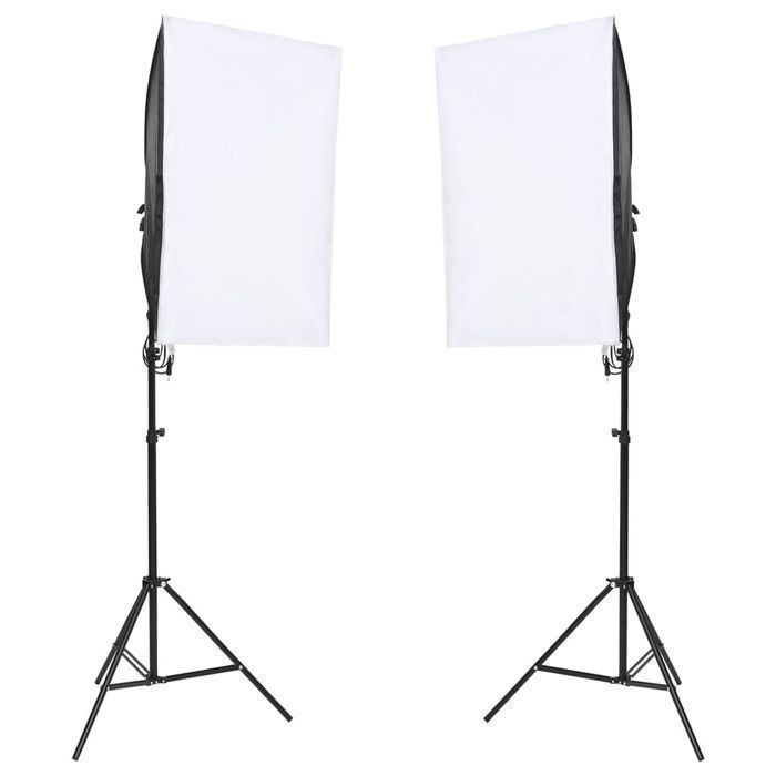 Vidaxl Fotograficzny Zestaw Studyjny Z Lampami I Tłem