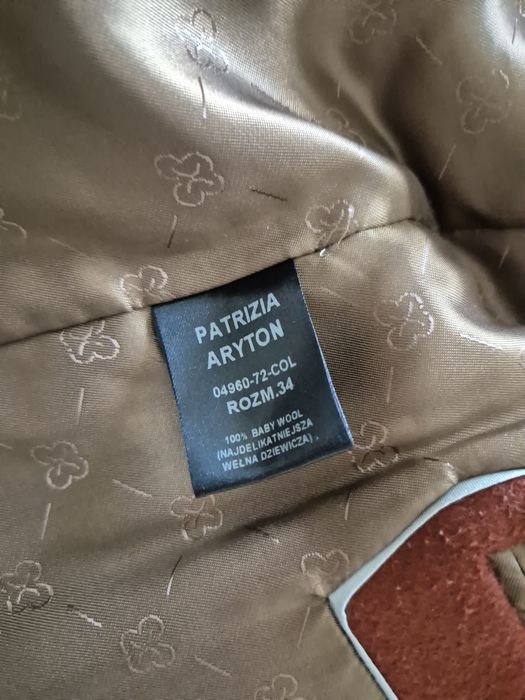 Płaszcz Patrizia Aryton 100% baby wool wełna dziewicza XS