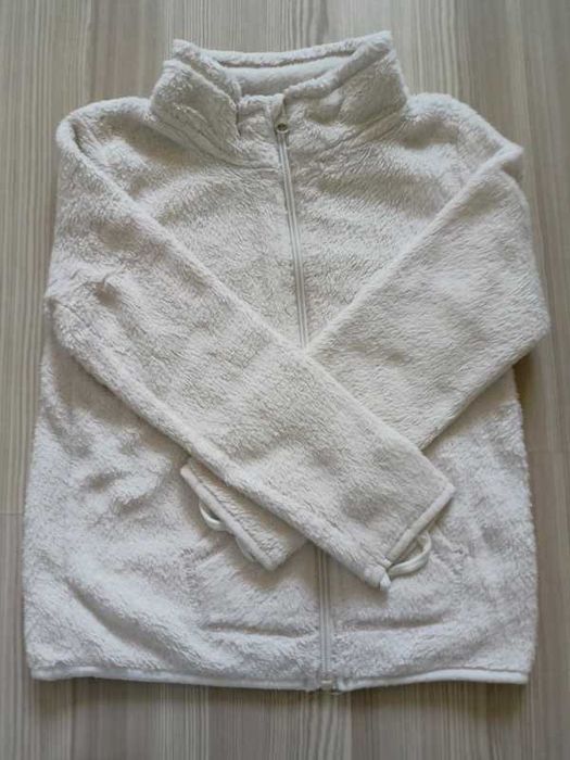 Bluza a'la polarowa "misiowa" Lupilu kolor ecru rozm. 110/116