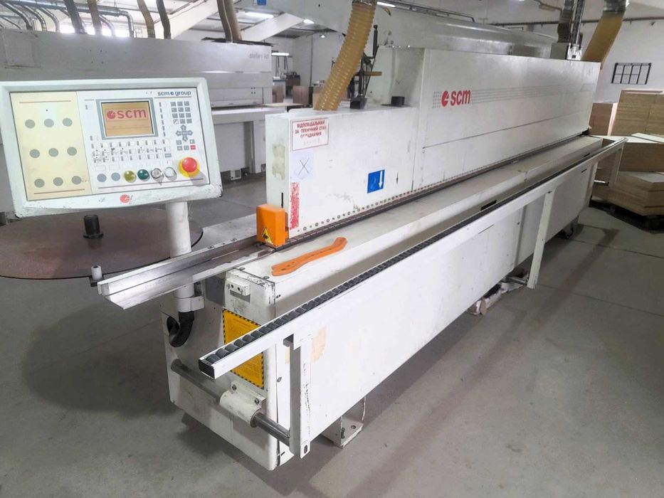 Кромкооблицювальний верстат SCM Olimpic K208 T-ERL, 2006 р.в. з прифуговкою