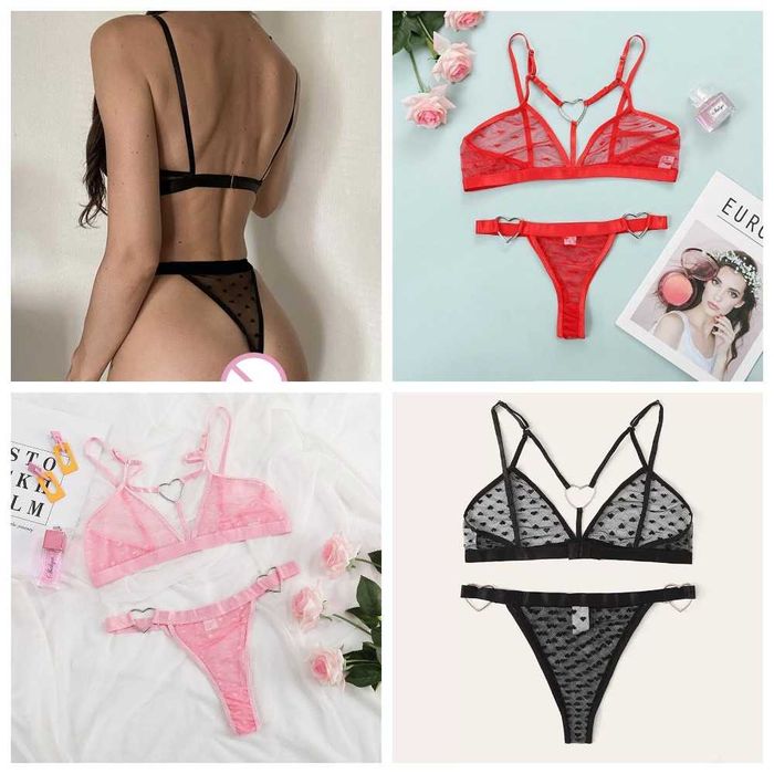 Эротический комплект,сексуальное нижнее белье, стринги трусики білизна