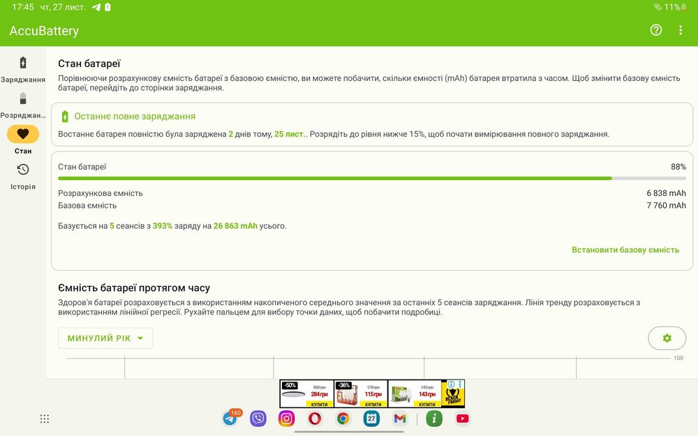 Мощный Планшет Samsung 11'' Galaxy Tab S7 6/128GB Wi-Fi + стилус