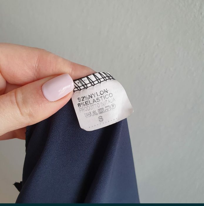 Nowa granatowa taliowana sukienka 36 s