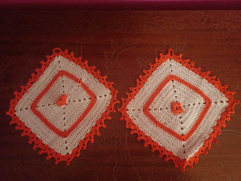 3 conjuntos de panos de renda feitos à mão, novos