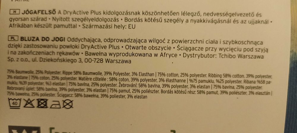 Bluza fitness rozm L