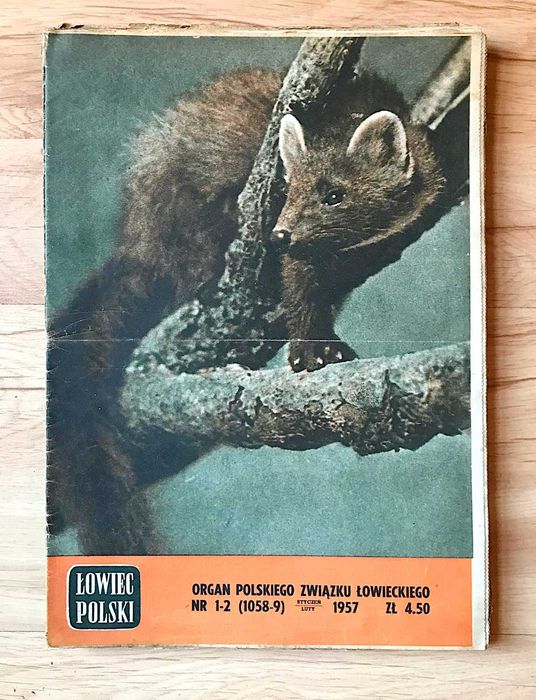 Myślistwo Łowiectwo Czasopismo Łowiec Polski rocznik 1957 kompletny +