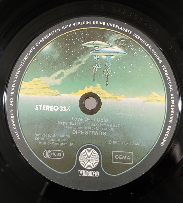 Dire Straits - Love over gold . 1982r. Ex . Płyta winylowa .