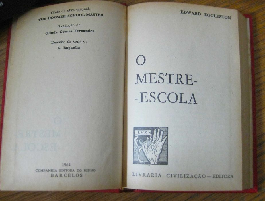 O Mestre-Escola de Edward Eggleston Antigo da Livraria Civilização