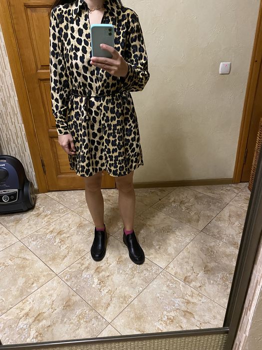 Сукня- сорочка Zara,в лео принт.