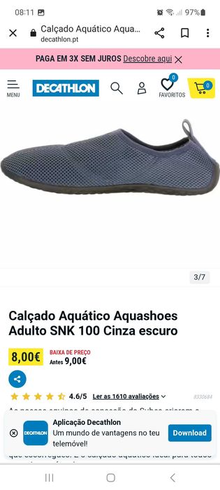 Sapatos borracha decathlon
