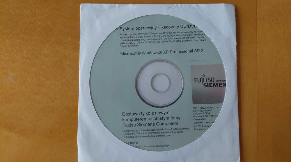 Windows XP Professional SP2 Fujitsu-Siemens polski