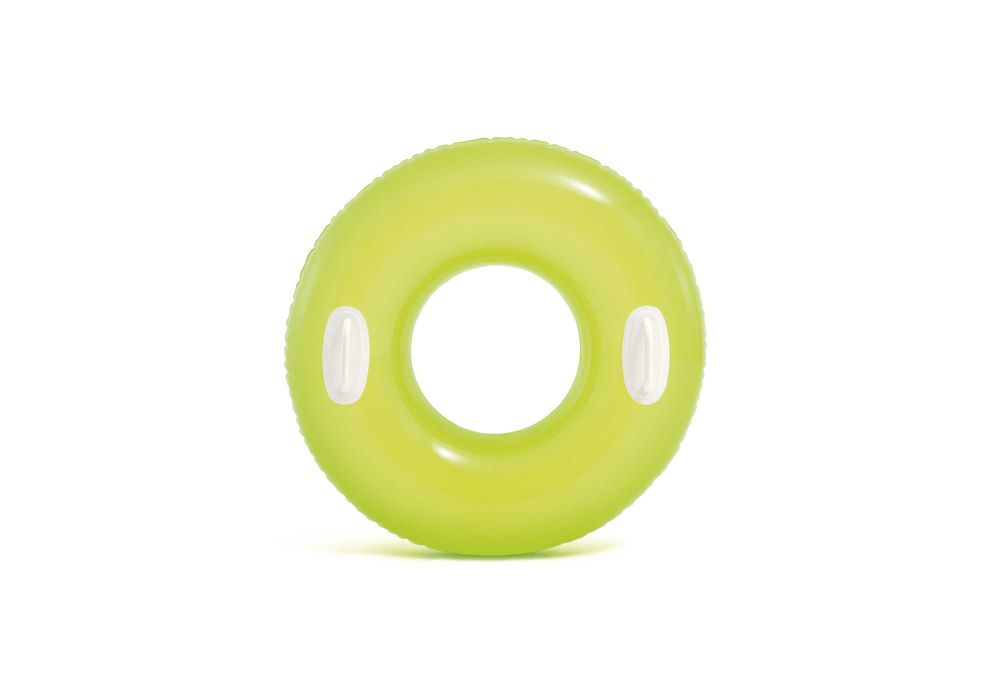 Koło dmuchane do pływania neonowe  76 cm z uchwytami INTEX 59258