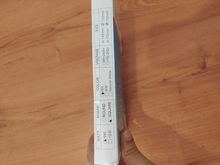 3 Painéis LED quadrados de embutir