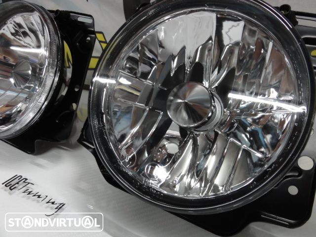 Farois frontais com luz branca 5000k para VW Golf 2 / II com fundo cristal