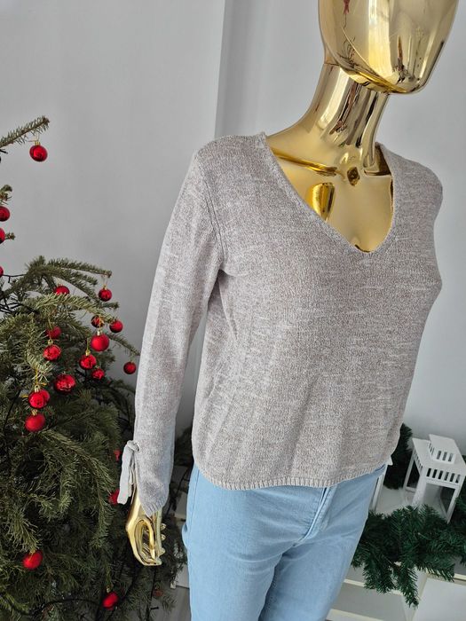 Piękny beżowy sweter mango S mięciutki klasyczny