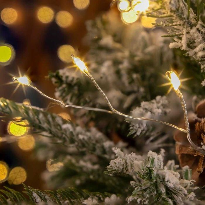 Lampki choinkowe 500 led światełka druciki ryż girlanda ciepły biały