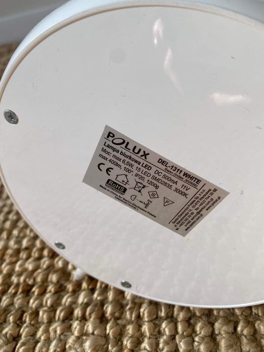 Lampka Polux DEL-1311 biała 15led