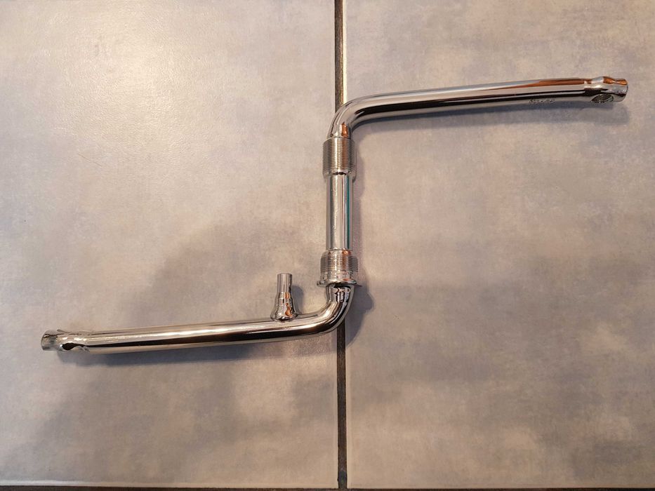 Korba rowerowa jednoczęściowa gięta 165 mm