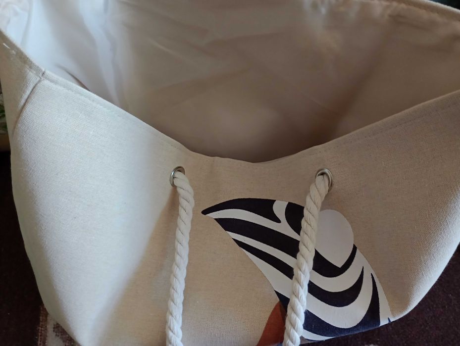 torba plażowa z podszewką