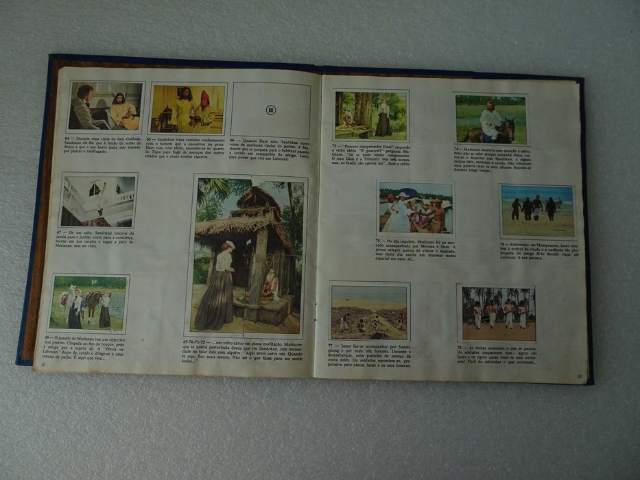 Caderneta de cromos encadernada Sandokan (faltam 23 cromos)