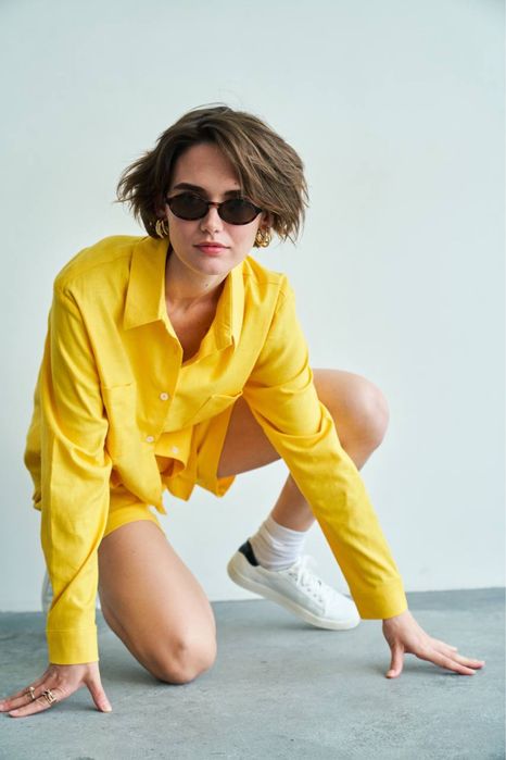 Новий костюм з льону шорти та сорочка Easy One