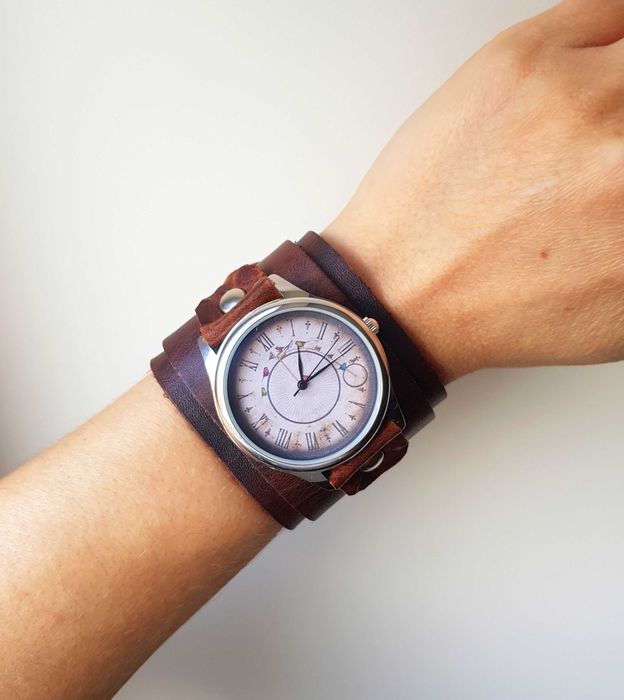 Damski Zegarek Retro Bicykl Bransoleta Skóra Nat