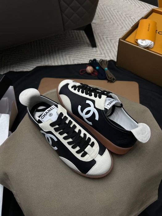 Кеди кросівки шанель шкіряні преміум