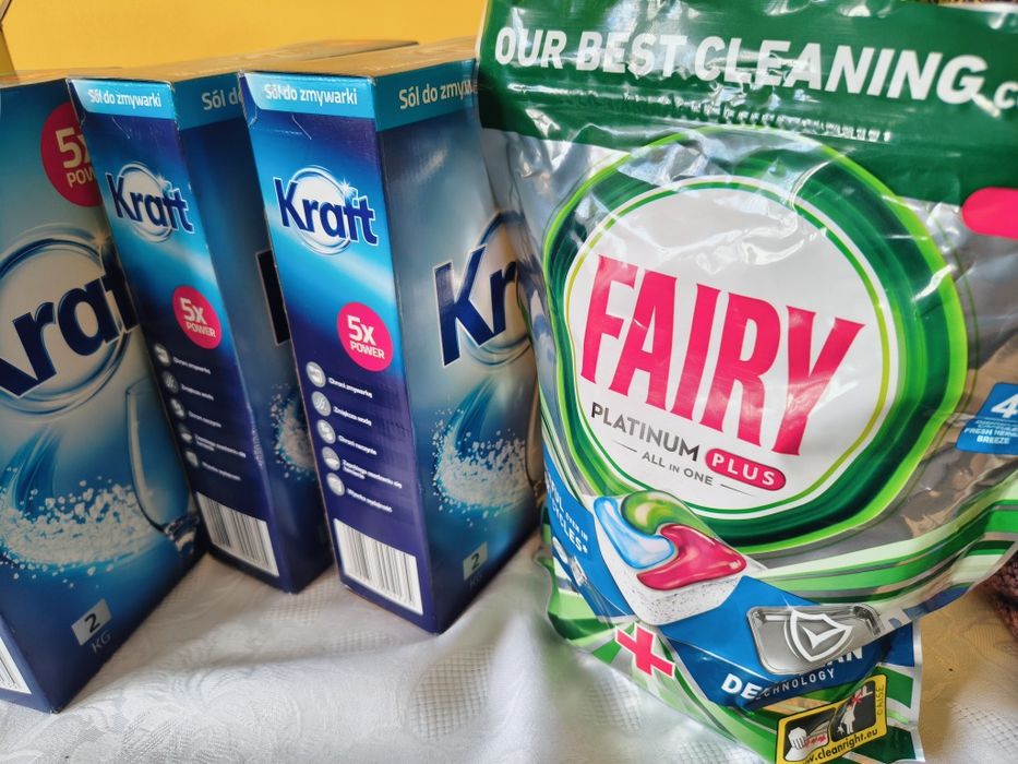 Sól i kapsułki / tabletki do zmywarki