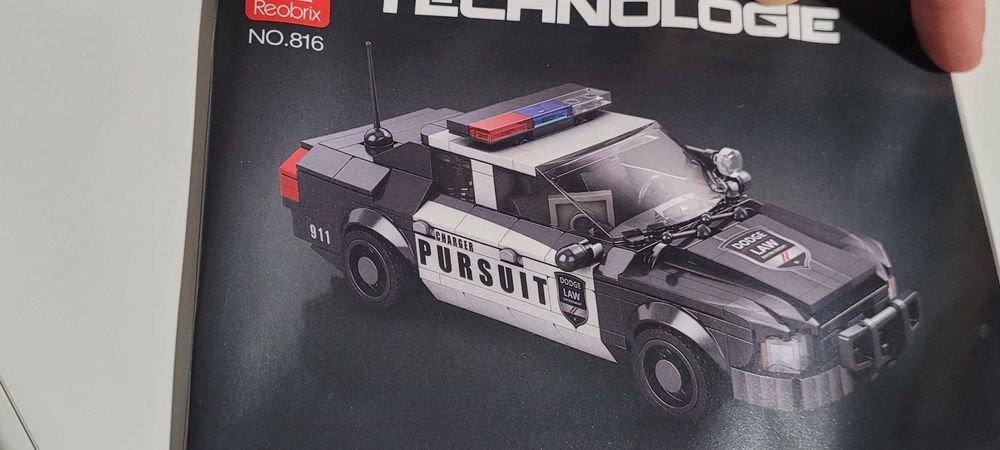 Klocki Reobrix 816 Radiowóz Dodge Charger Pursuit 404 el. NOW