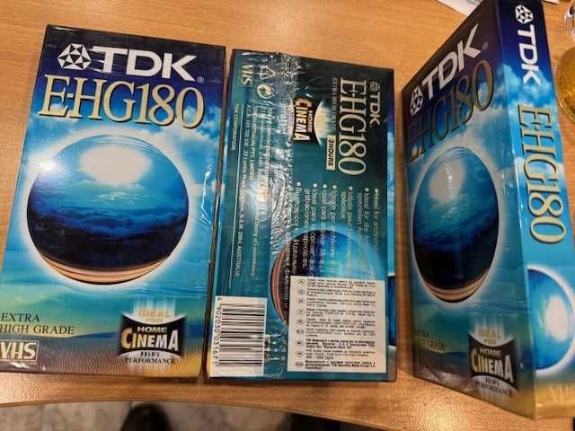 Kasety VHS  TDK EHG 180  fabrycznie nowe i zapkowane