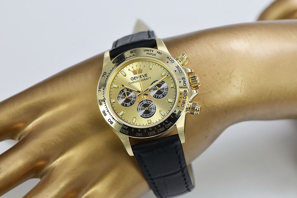 Złoty zegarek męski 14k 585 Geneve mw014y