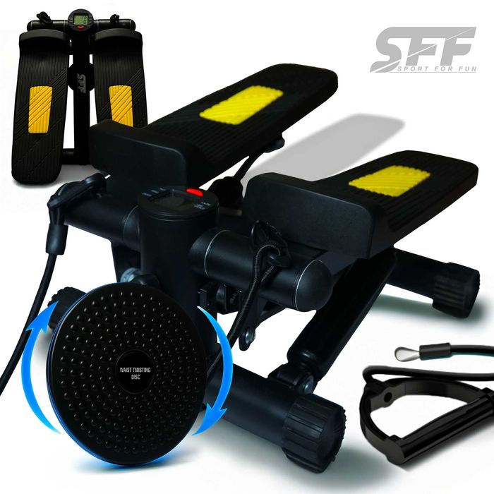 Stepper do Fitness Steper z Linkami Ćwiczeń Aerobiku Licznik + TWISTER