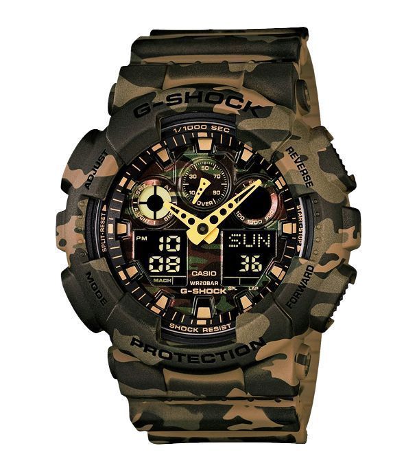 Мужские часы Casio GA-100CM-5A ! Оригинал! Фирменная гарантия 2 года!