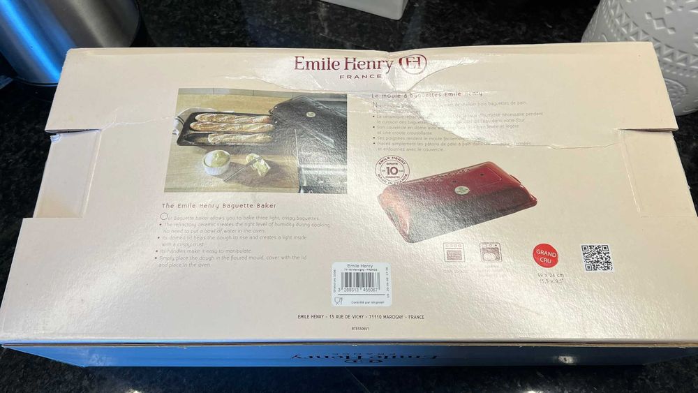 Forma Profissional p/ Baguetes Emile Henry Original Cerâmica Francesa