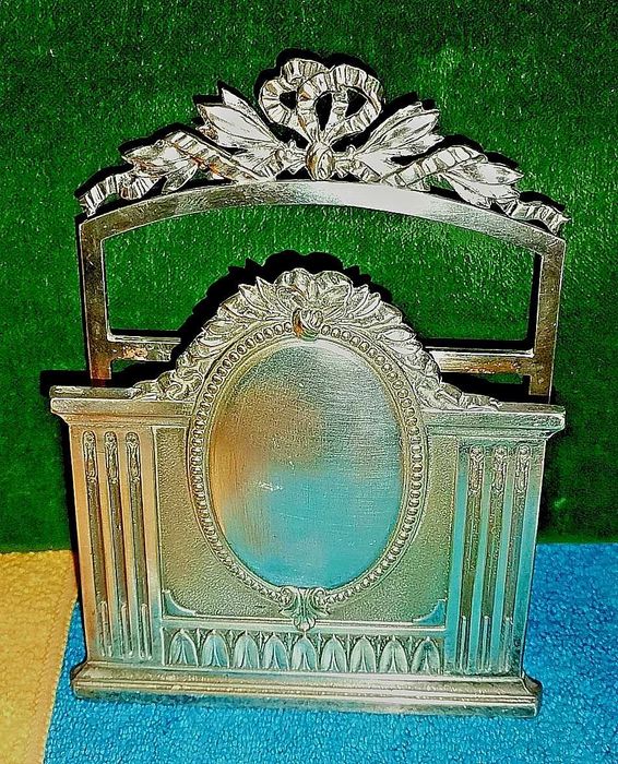 Porta-guardanapos de mesa banhado a prata